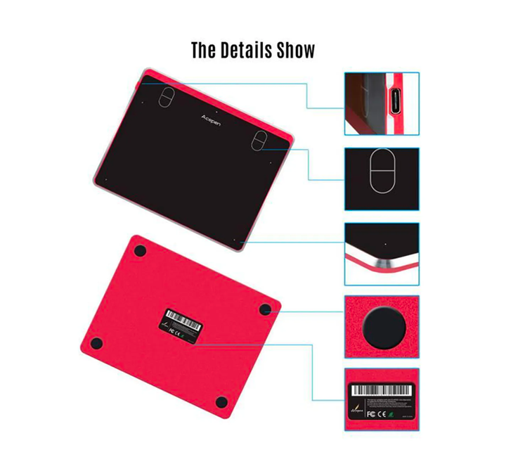 Acepen Tablette Graphique Stylet Passif 6x4 Pouces