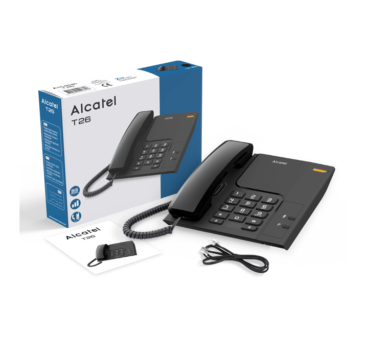 ALCATEL Téléphone Filaire Fix LED Noir