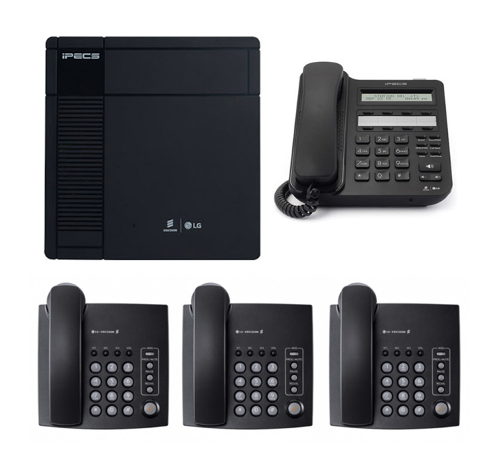 [LG-EMG100-PK1A] Pack EMG100 - 4 Lignes Réseau et 8 Extensions (1 Poste Digital Basique 8 Touches + 3 Postes Analogique)