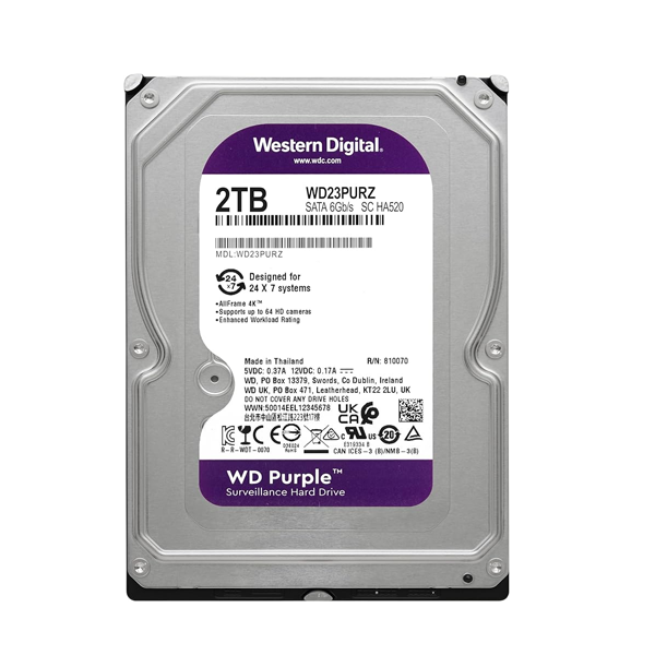 [WD22PURZ] Disque Dur 3,5" WD Purple Surveillance 2 Tb