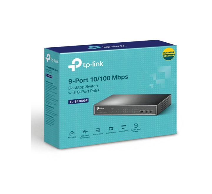 [TL-SF1009P] TP-LINK Switch de bureau 9 ports 10/100 Mbps avec PoE + 8 ports
