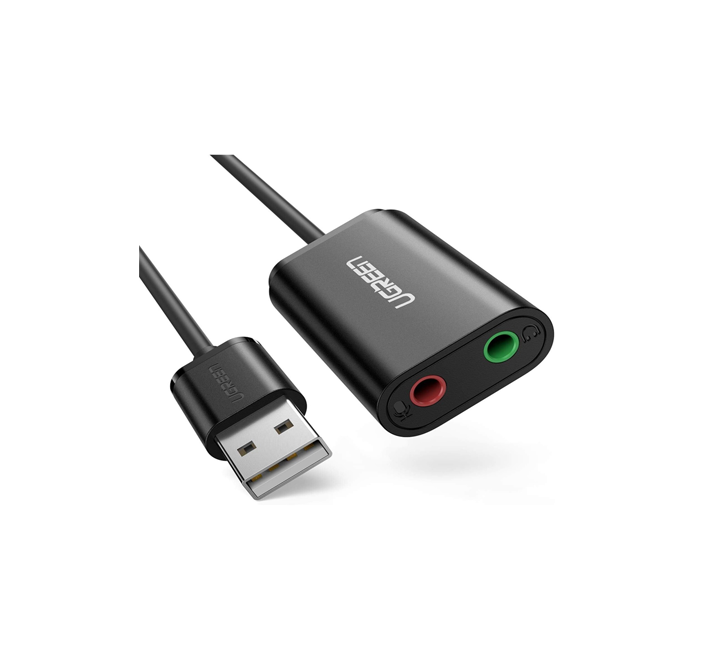 [30724] UGREEN Adaptateur USB-A to 3,5mm audio Stereo Noir