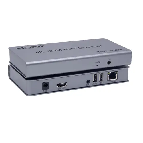 [KVM120M] KVM Extender USB IR 4K HDMI over Ethernet up to 120m